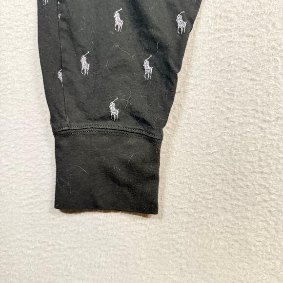 Polo Ralph Lauren Men's Black & Gray Soft Comfy Pony Print Pajama Jogger Pants M - Picture 9 of 10